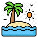 Island Summer Holidays Icon