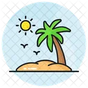 Island Palm Tree Icon