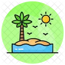 Island Palm Tree Icon