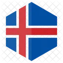 Islandia Pais Bandera Icono