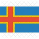 Aland Islas Bandera Icono