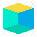 Cube Geometry Isometric Icon