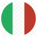 Italia Bandera Circulo Icono