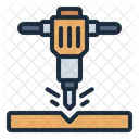 Jack Hammer Demolition Worker Icon