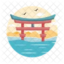 Japon Shinto Torii Icono