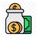 Jar Money Coin Icono