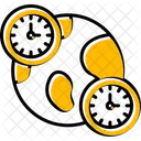 Jet Lag Clock Time Icon