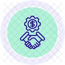 Joint Venture Line Icon Icon