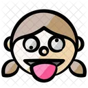 Girl Face Tongue Icon