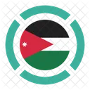 Jordania Bandeira Ícone