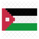 Jordania Bandeira Nacao Ícone