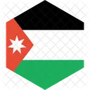 Jordania Bandeira Mundo Ícone