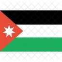 Jordania Bandeira Mundo Ícone