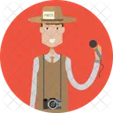 Journalist Character Profession Icon