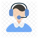 Man Reporter Communication Icon