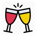 Jubel Champagner Party Symbol