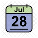 July Calendar Date Icon