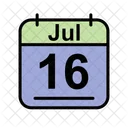 July Calendar Date Icon