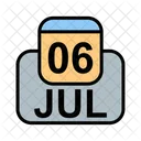 July Calendar Date Icon