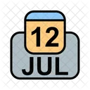 July Calendar Date Icon