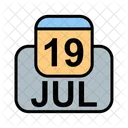 July Calendar Date Icon