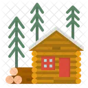 Hutte Holz Haus Symbol