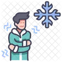 Kalte Person Winter Symbol