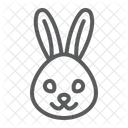 Kaninchen Hase Gesicht Symbol