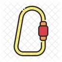 Karabiner Haken Schloss Symbol