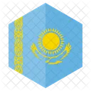 Kazajstan Pais Bandera Icono