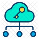 Cloud Key Lock Icon