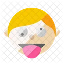 Boy Face Tongue Icon