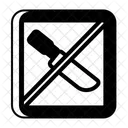 Knife Not Allowed No Knife Forbidden Icon