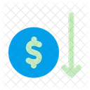 Konkurs Dollar Rezession Symbol