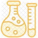 Lab Beaker Test Tube Duotone Line Icon Icon