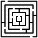 Labirinto Quebra Cabeca Desafio De Negocios Ícone