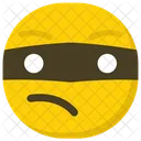 Emoji Ladron Emoticono Sonriente Icono