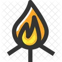 Brennholz Lagerfeuer Camping Symbol