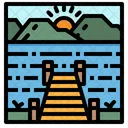 Lake River Sea Icon