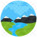 Landscape Hill Station Scenery Icon