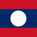 Lao Peoples Democratic Republic Flag Country 아이콘