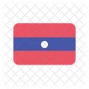 Laos Bandeira Pais Ícone