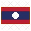 Laos Bandeira Pais Ícone