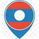 Laos Pdr Bandeira Ícone