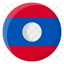 Laos Bandeira Pais Ícone