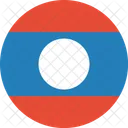 Laos Bandeira Mundo Ícone