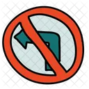 Left No Turn Icon