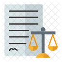 Law Paperwork Beam Balance Icon