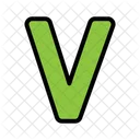 V Letter V Alphabet Icon