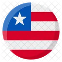 Liberia Liberiano Bandera Icono